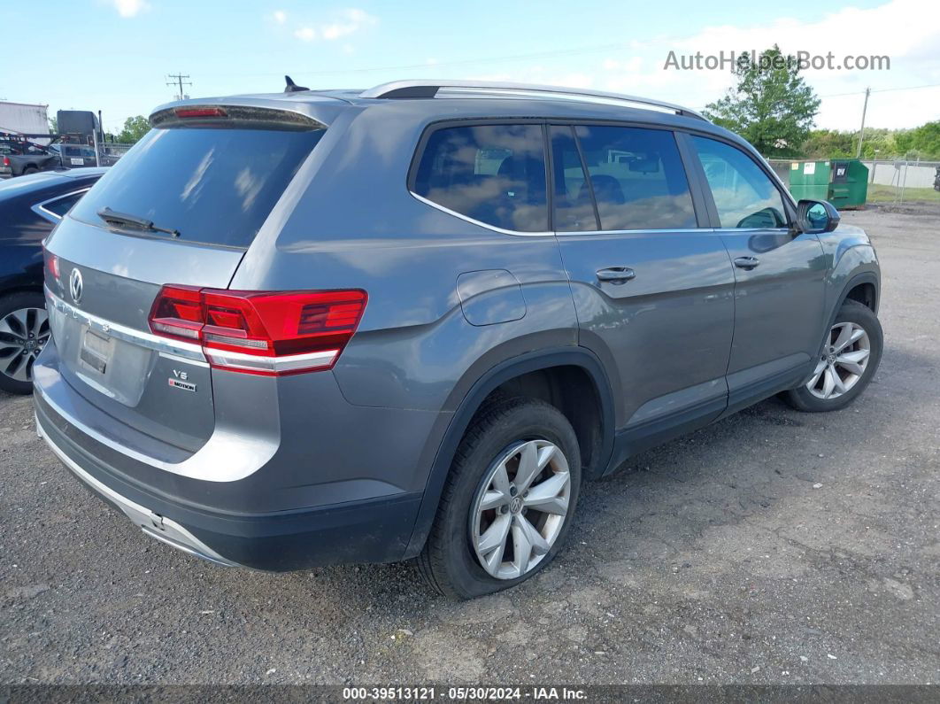 2018 Volkswagen Atlas 3.6l V6 Se Gray vin: 1V2KR2CA8JC513932