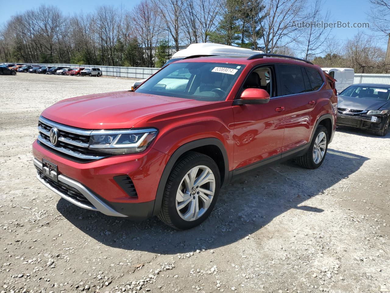 2021 Volkswagen Atlas Se Red vin: 1V2KR2CA8MC530797