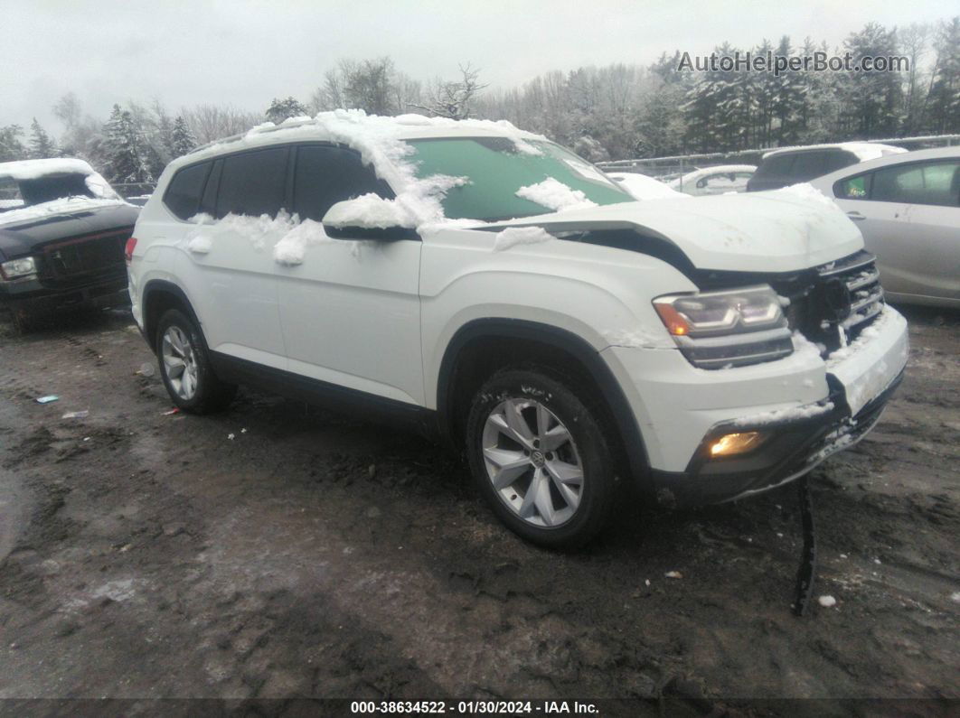 2018 Volkswagen Atlas 3.6l V6 Se White vin: 1V2KR2CA9JC505886