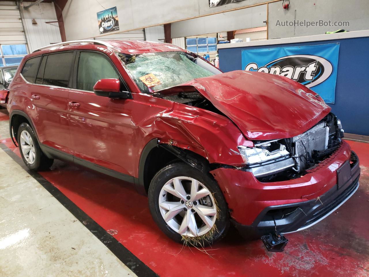 2018 Volkswagen Atlas Se Red vin: 1V2KR2CA9JC589594