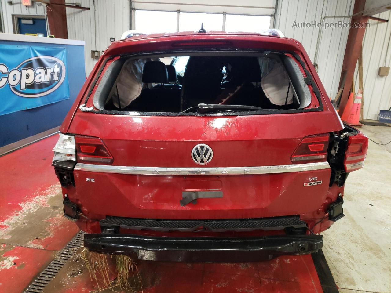 2018 Volkswagen Atlas Se Red vin: 1V2KR2CA9JC589594