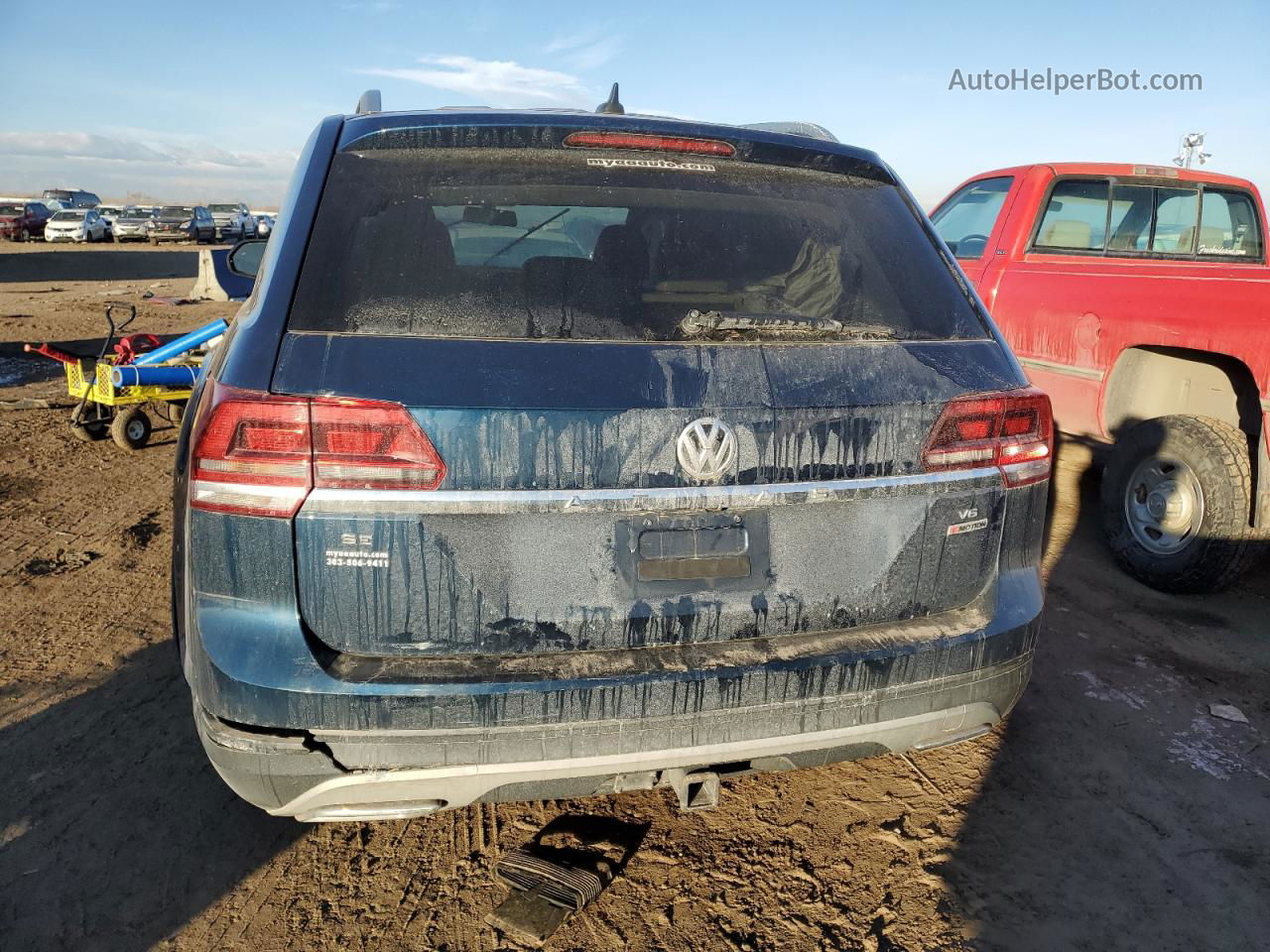 2018 Volkswagen Atlas Se Синий vin: 1V2KR2CAXJC535446