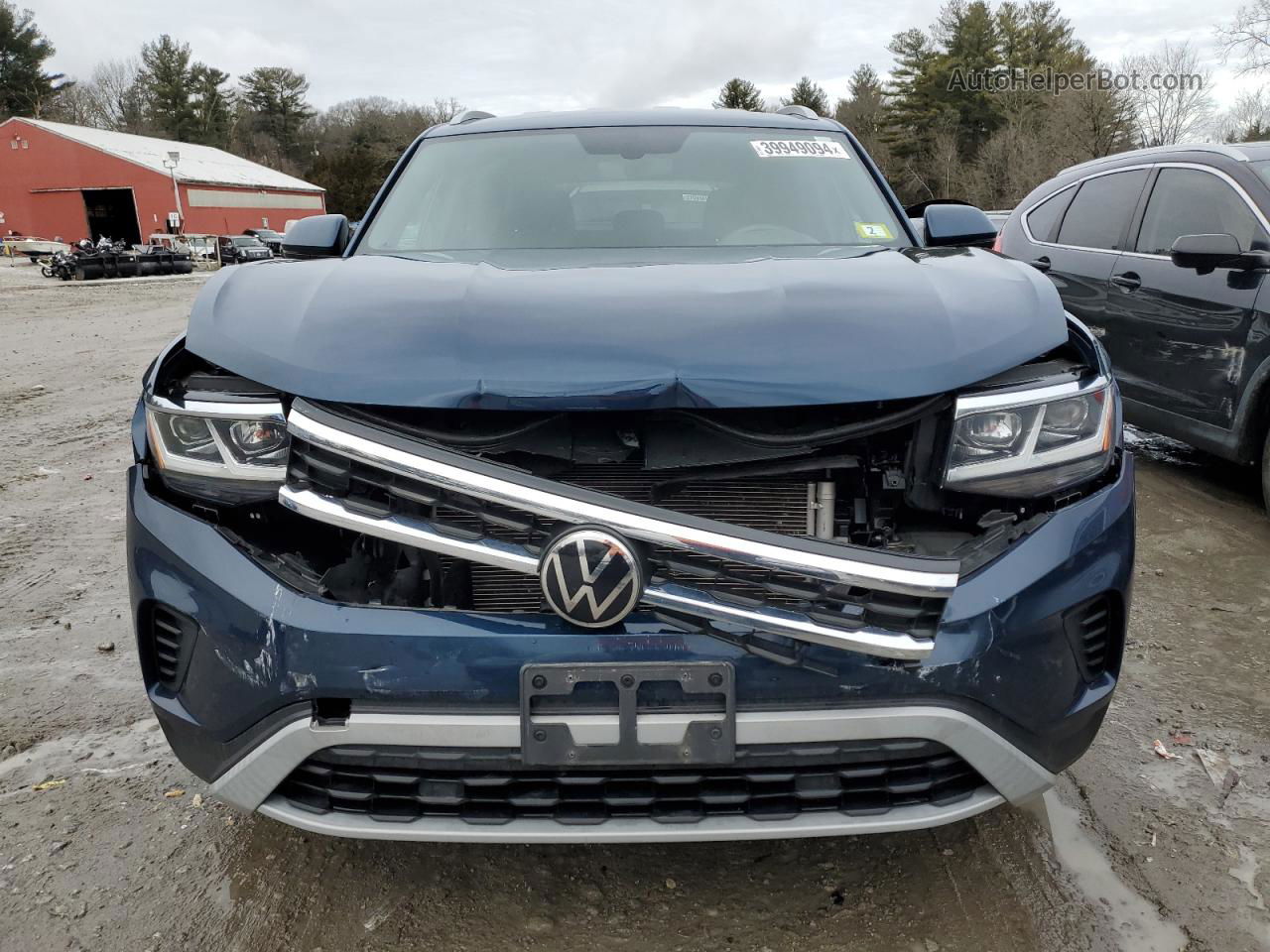 2021 Volkswagen Atlas Cross Sport Se Синий vin: 1V2LC2CA3MC227092