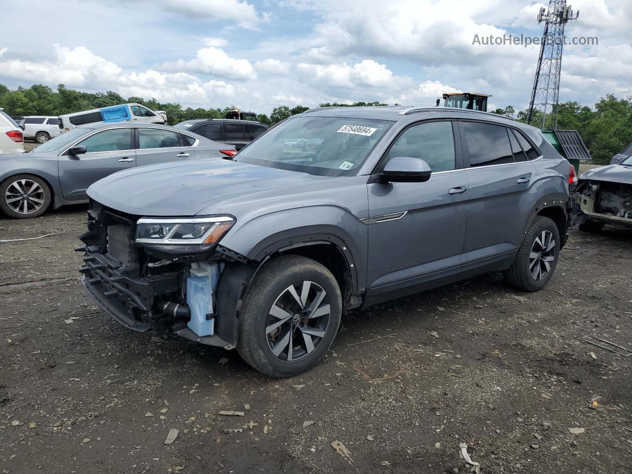 2021 Volkswagen Atlas Cross Sport Se Gray vin: 1V2LC2CAXMC208572