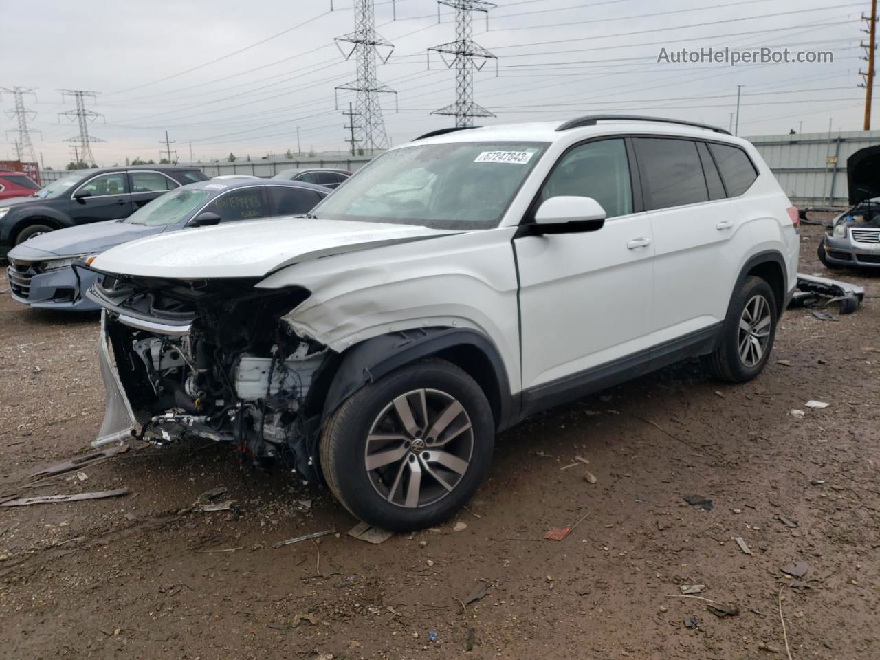 2021 Volkswagen Atlas Se White vin: 1V2LP2CA2MC509812