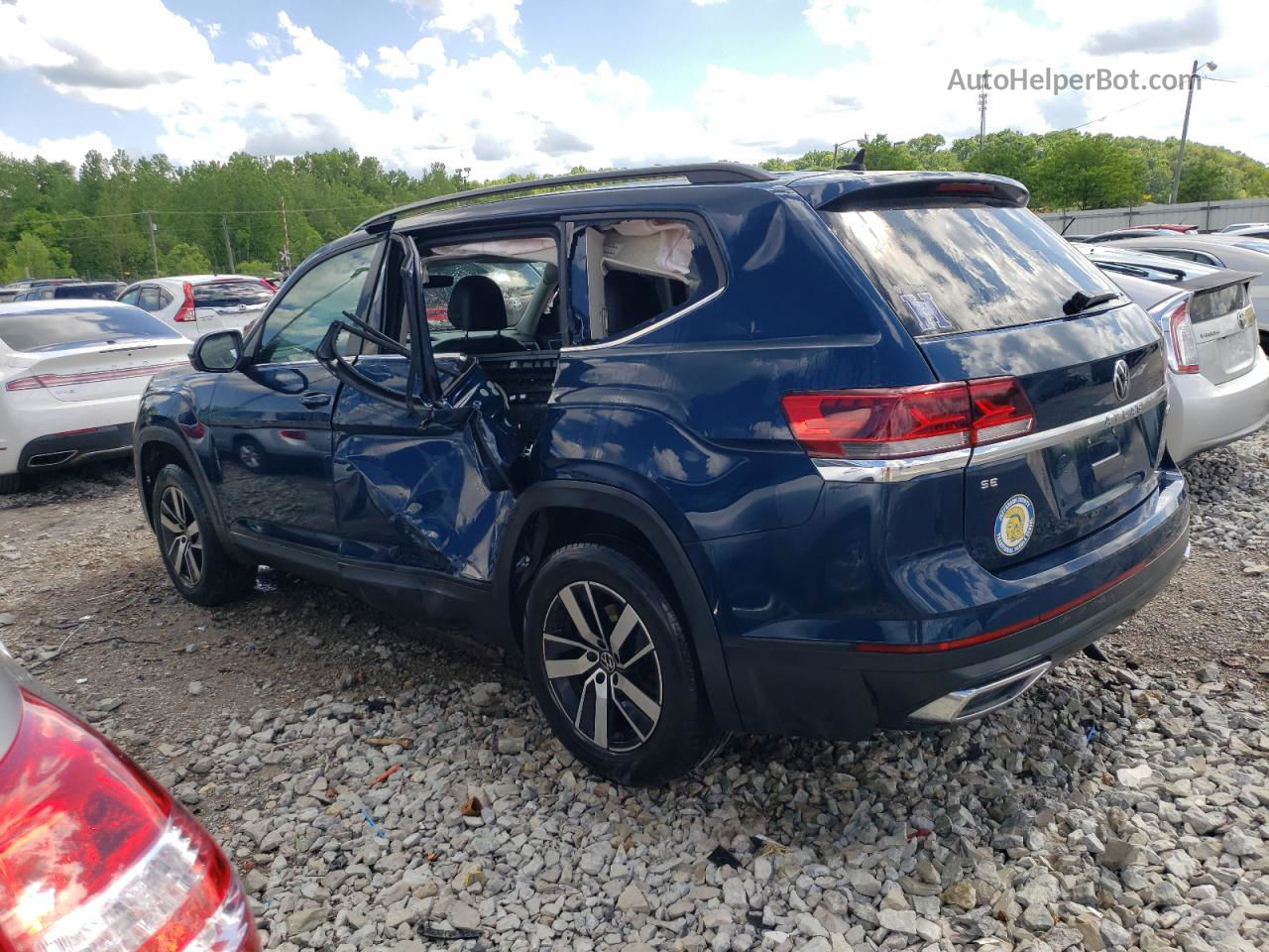 2021 Volkswagen Atlas Se Blue vin: 1V2LP2CA4MC517569