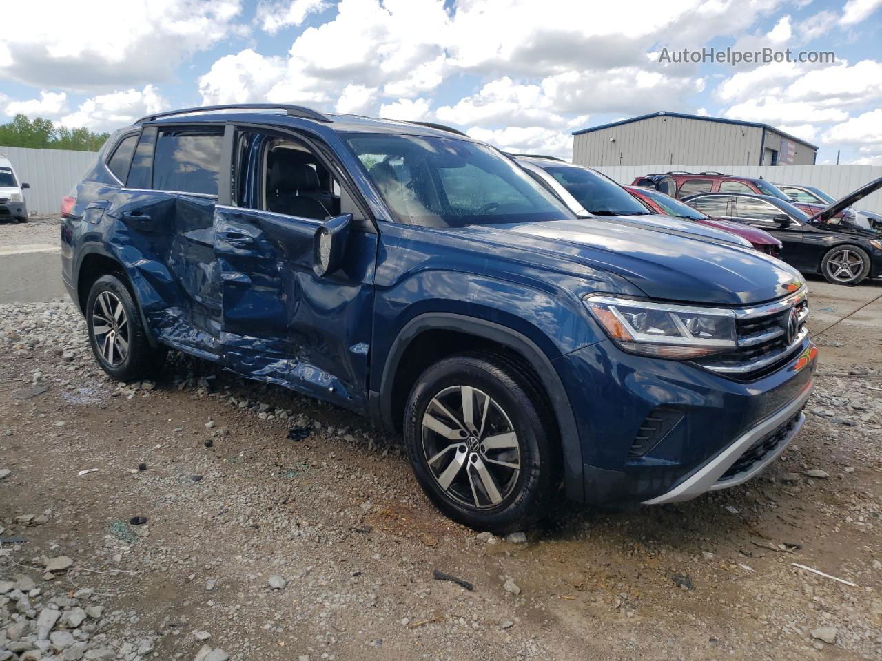 2021 Volkswagen Atlas Se Blue vin: 1V2LP2CA4MC517569