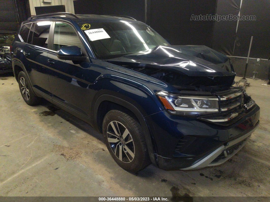 2021 Volkswagen Atlas 2.0t Se Dark Blue vin: 1V2LP2CA8MC522337