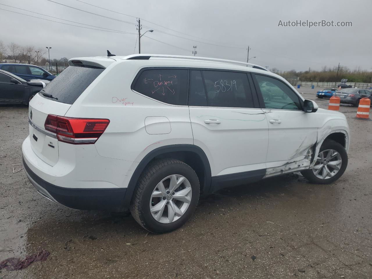 2018 Volkswagen Atlas Se White vin: 1V2LR2CA6JC529969