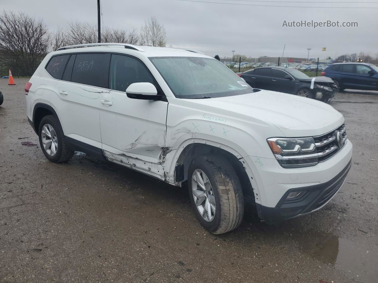 2018 Volkswagen Atlas Se White vin: 1V2LR2CA6JC529969