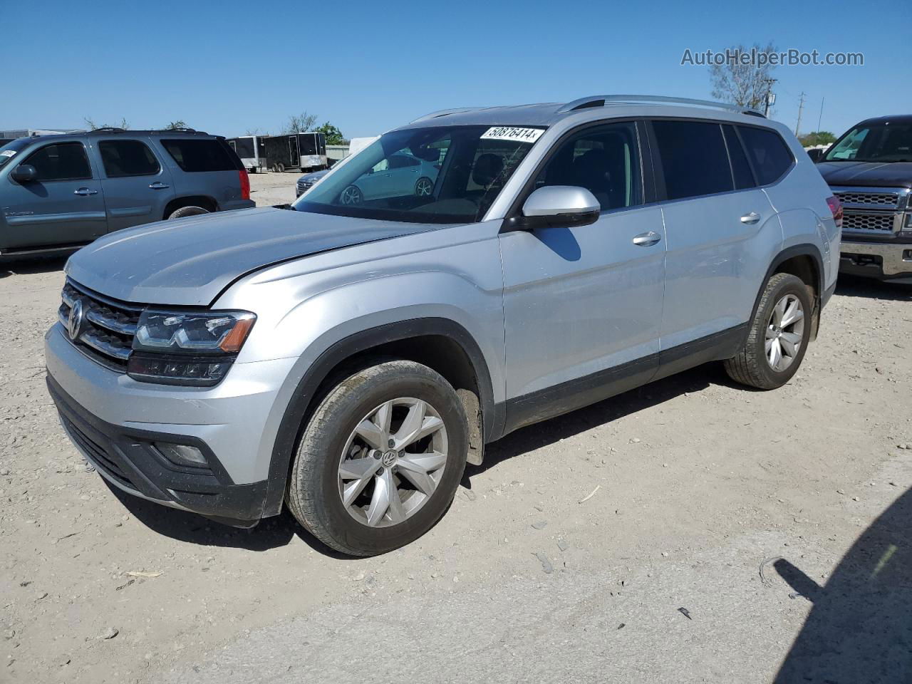 2018 Volkswagen Atlas Se Silver vin: 1V2LR2CA6JC547243