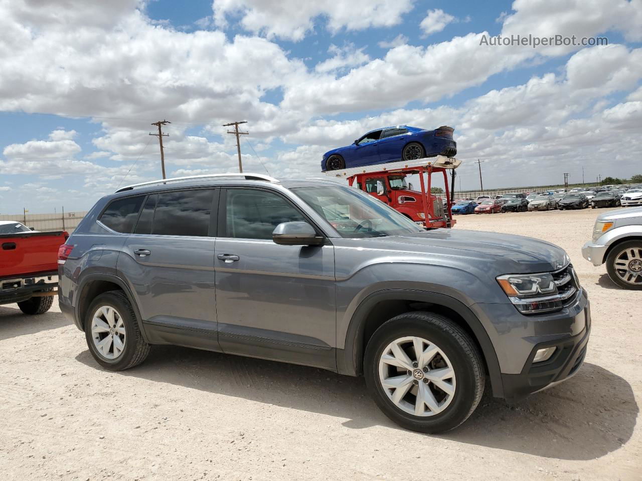 2018 Volkswagen Atlas Se Серый vin: 1V2LR2CA7JC541385