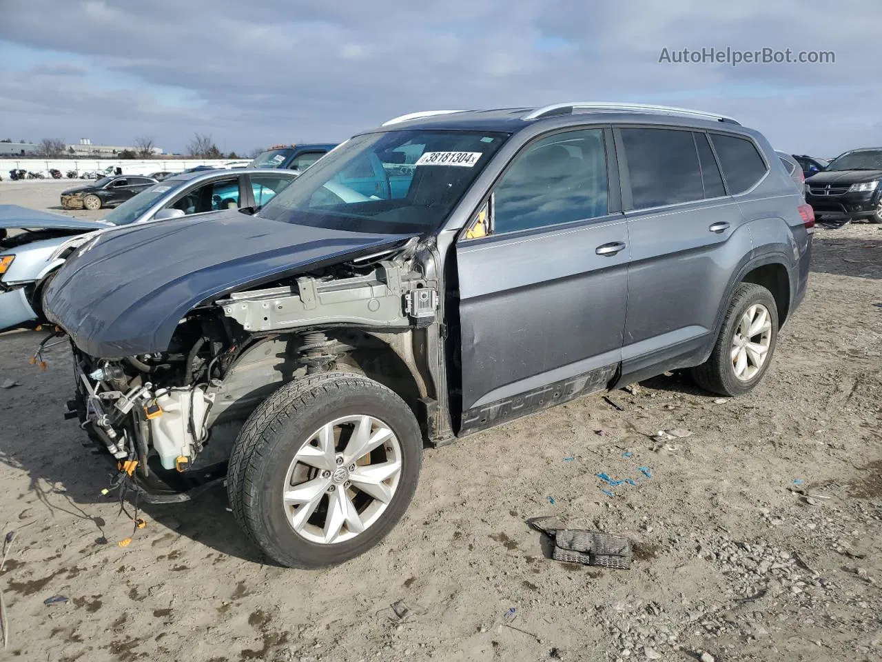 2018 Volkswagen Atlas Se Gray vin: 1V2LR2CAXJC546659