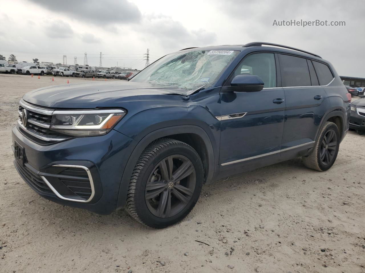 2021 Volkswagen Atlas Se Blue vin: 1V2MR2CA1MC508617