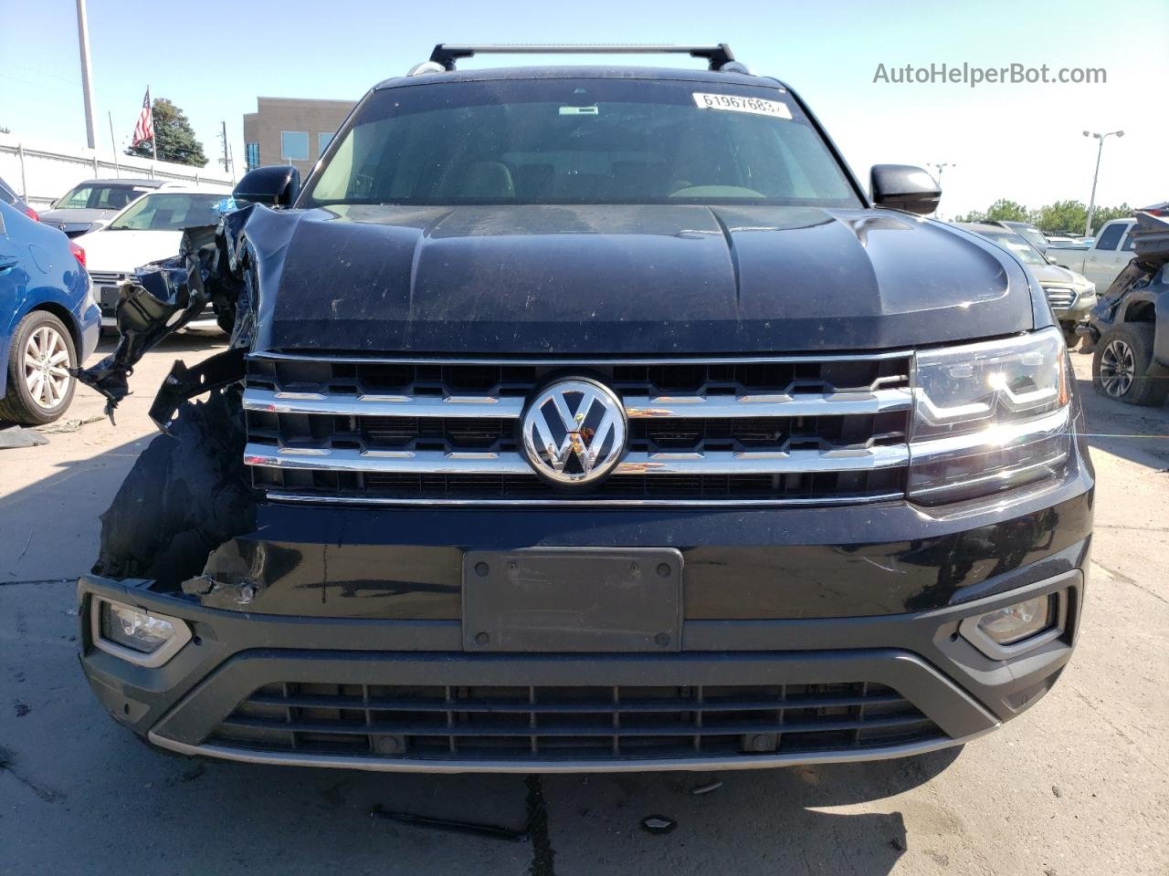 2018 Volkswagen Atlas Sel Черный vin: 1V2MR2CA5JC527408