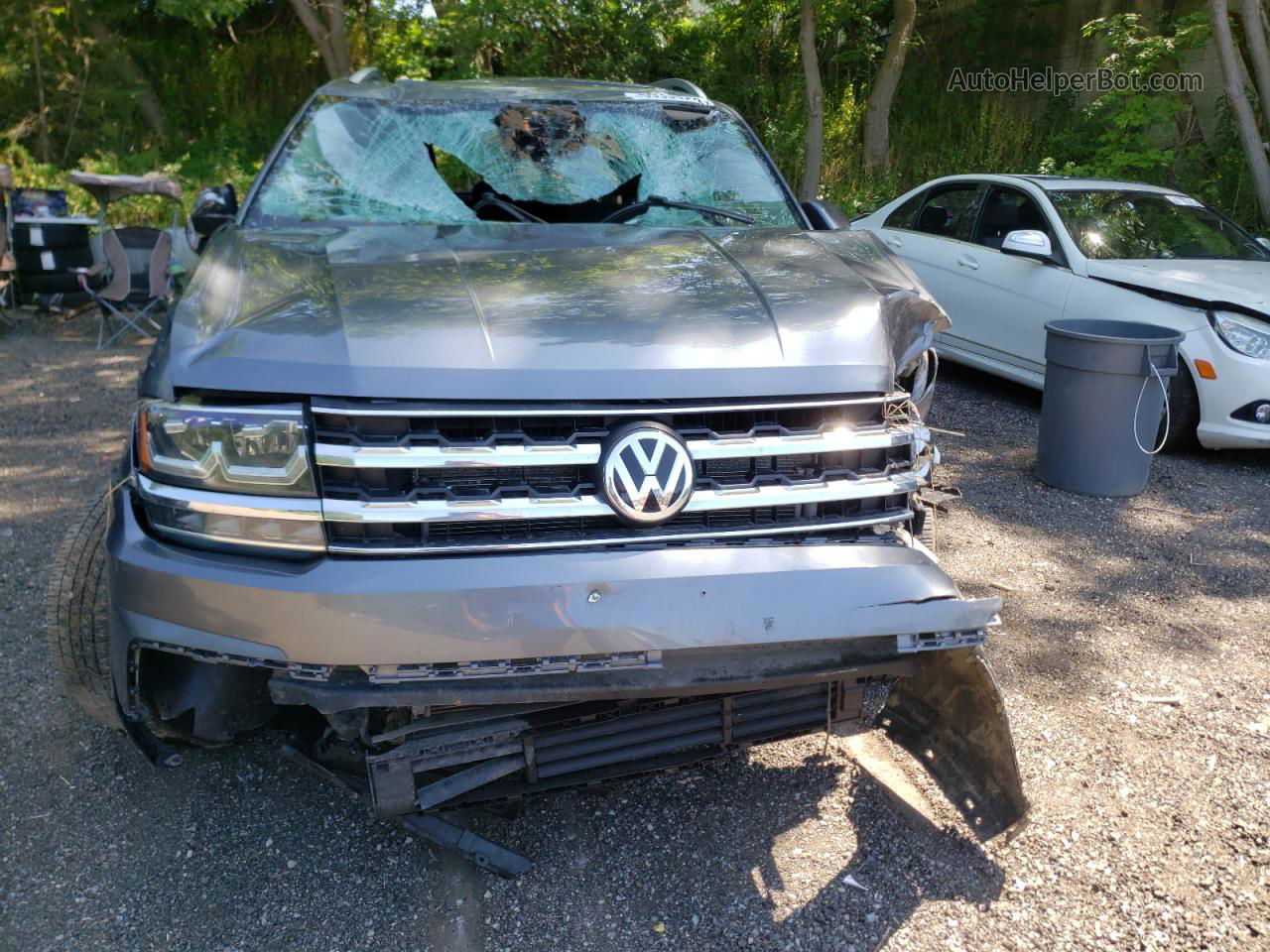 2018 Volkswagen Atlas Sel Gray vin: 1V2MR2CA6JC501397