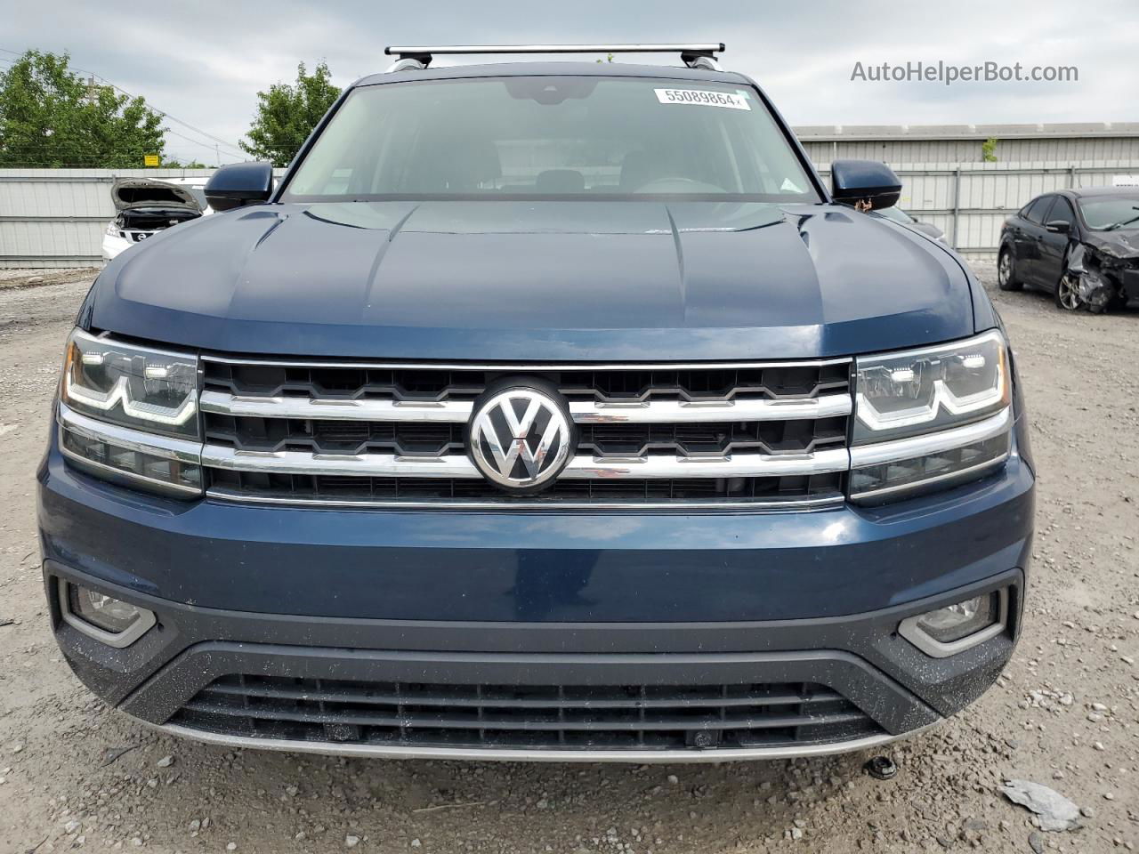 2018 Volkswagen Atlas Sel Blue vin: 1V2MR2CA6JC511007