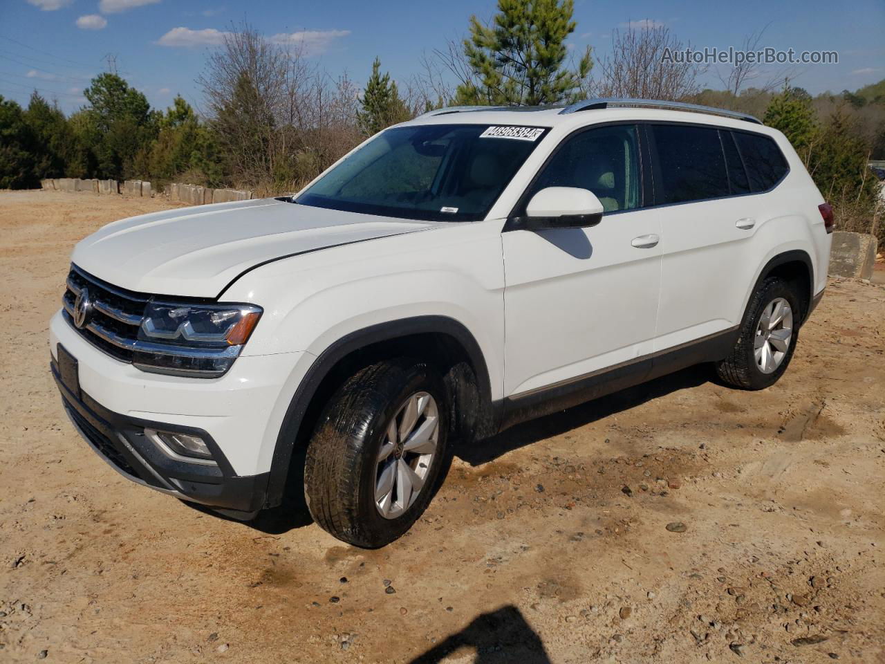 2018 Volkswagen Atlas Sel White vin: 1V2MR2CA6JC522301