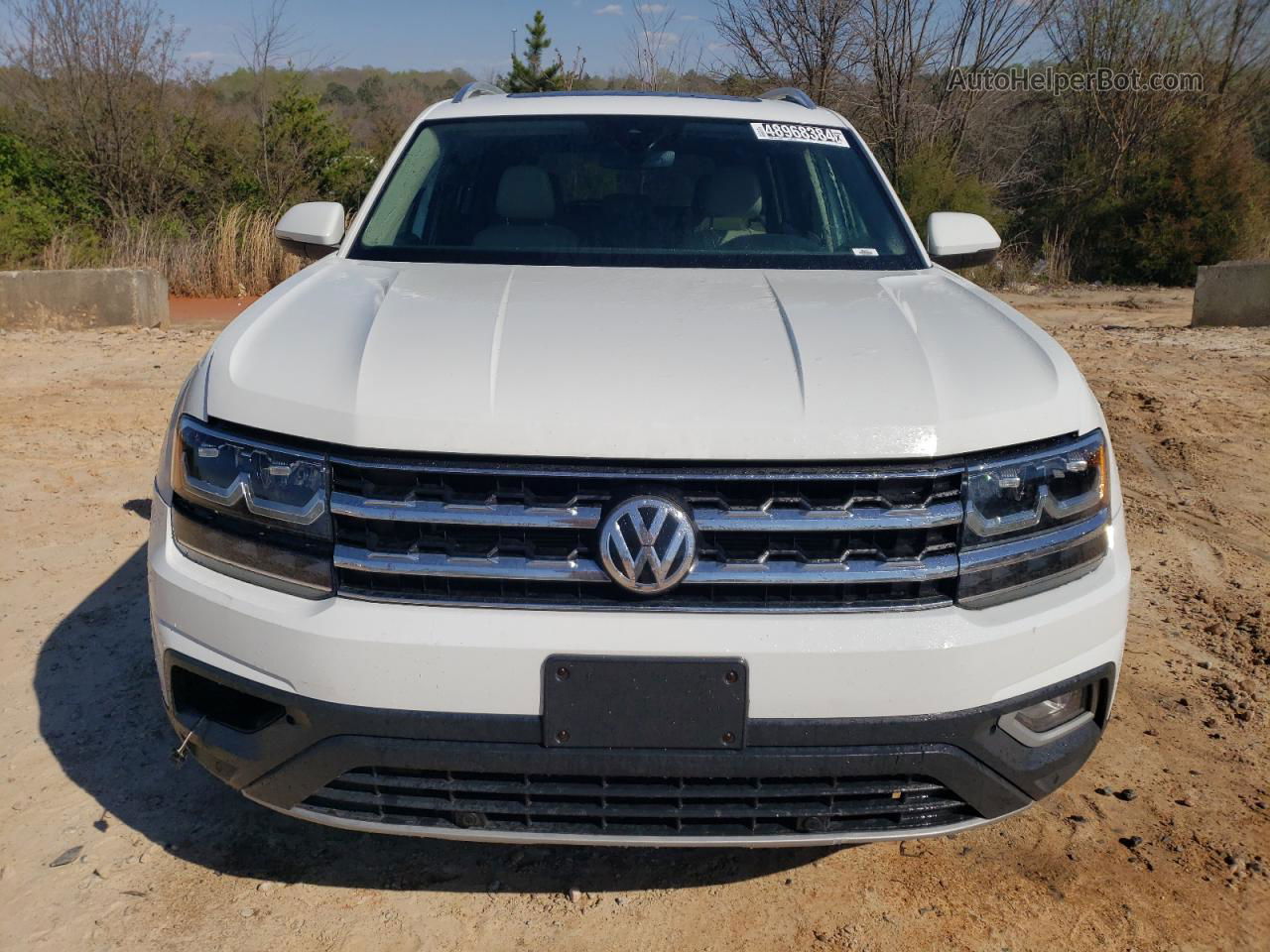 2018 Volkswagen Atlas Sel White vin: 1V2MR2CA6JC522301