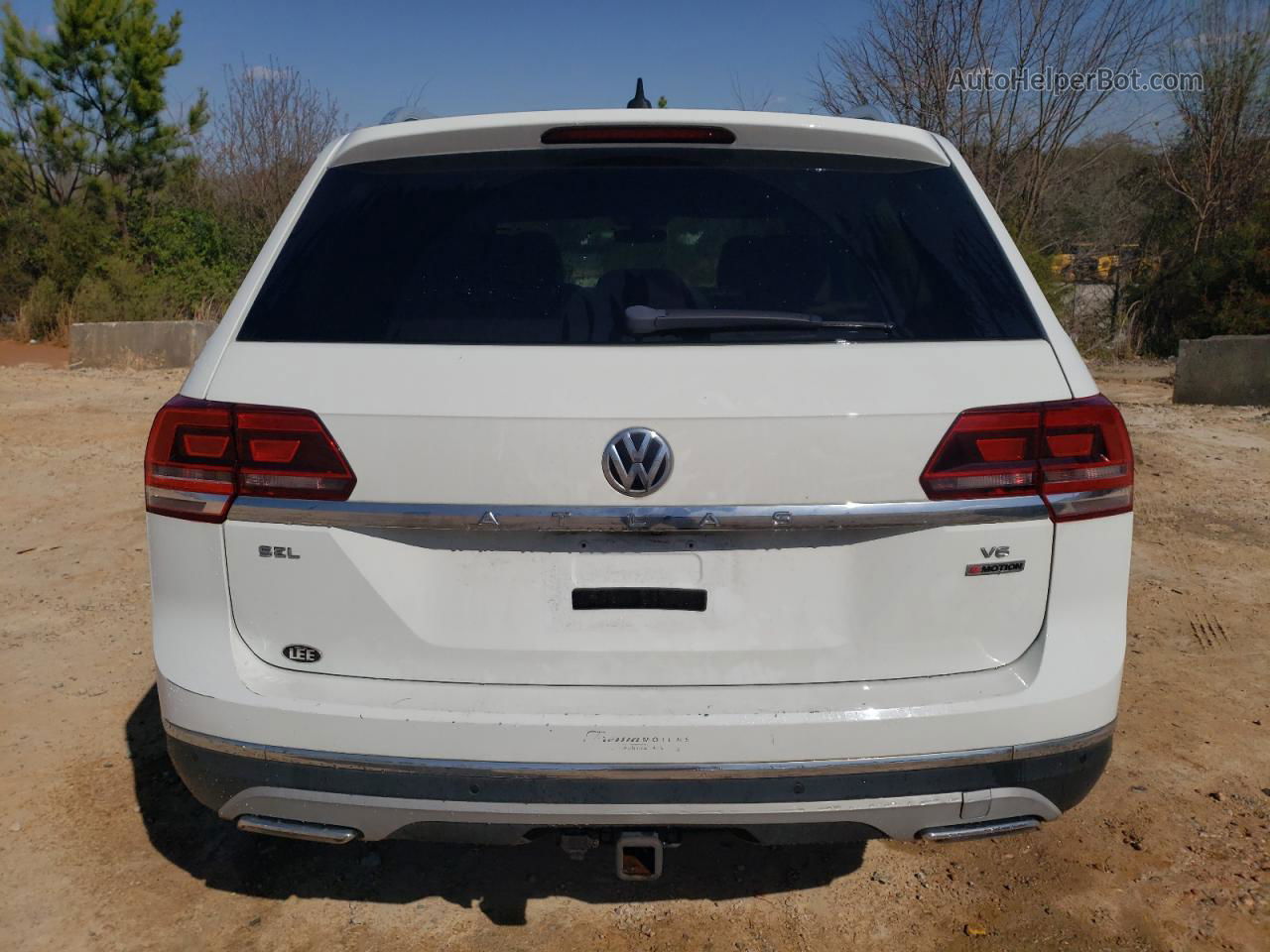 2018 Volkswagen Atlas Sel White vin: 1V2MR2CA6JC522301