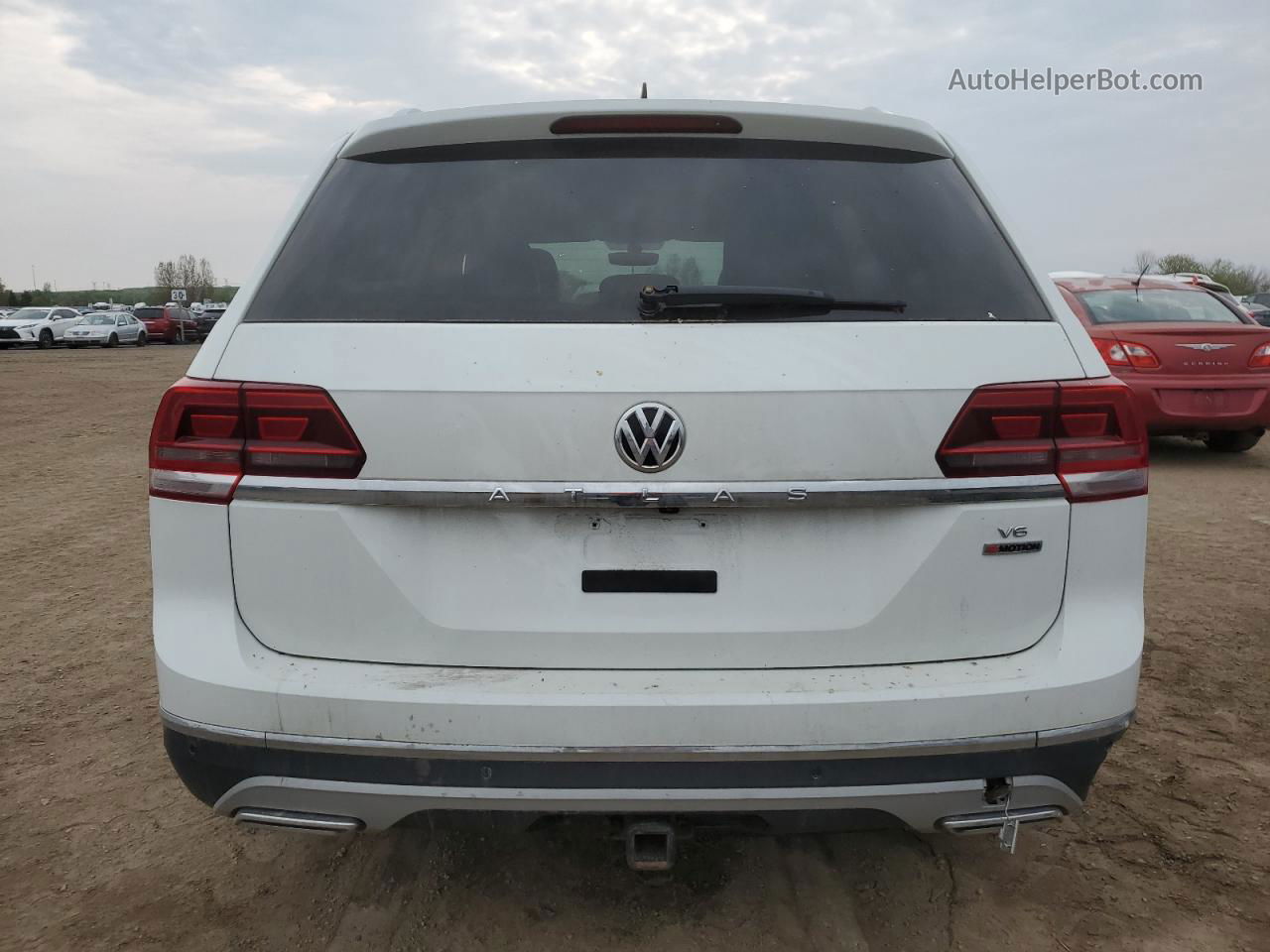 2018 Volkswagen Atlas Sel White vin: 1V2MR2CA7JC506396