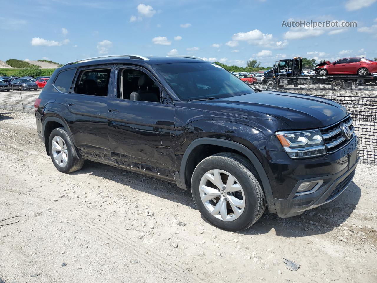 2018 Volkswagen Atlas Sel Черный vin: 1V2MR2CA9JC522180