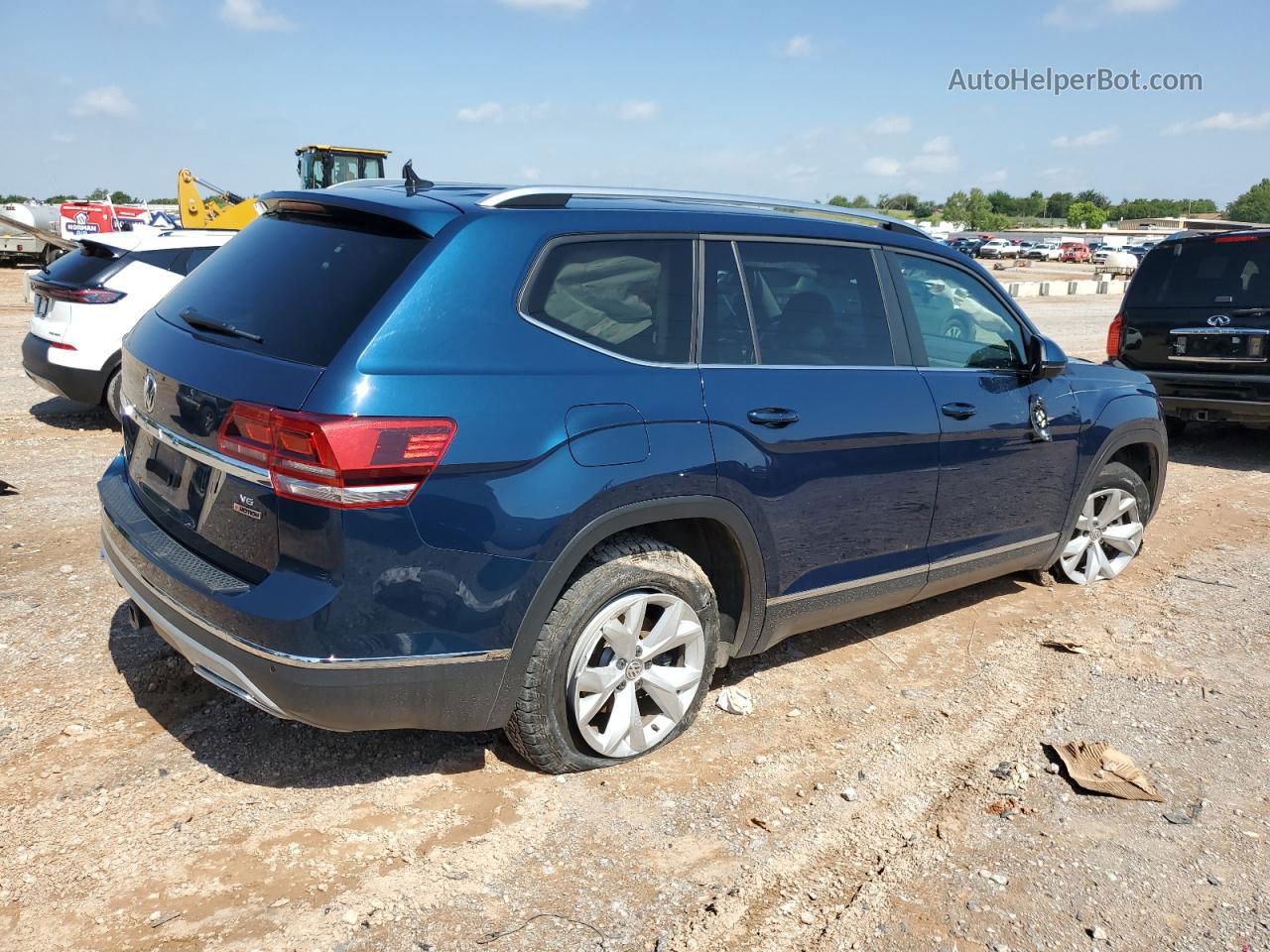 2018 Volkswagen Atlas Sel Blue vin: 1V2MR2CA9JC528044