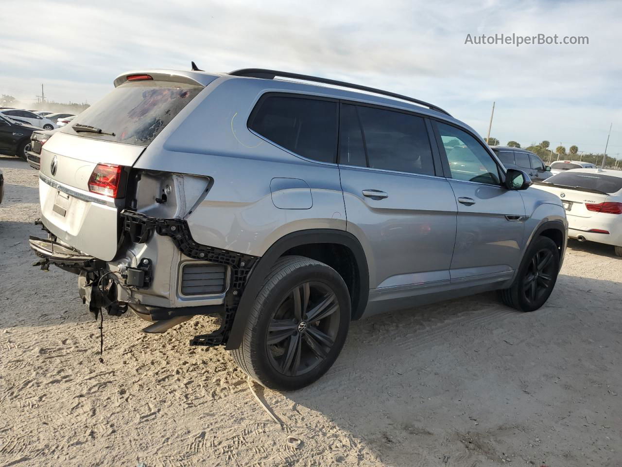 2021 Volkswagen Atlas Se Silver vin: 1V2MR2CA9MC572193