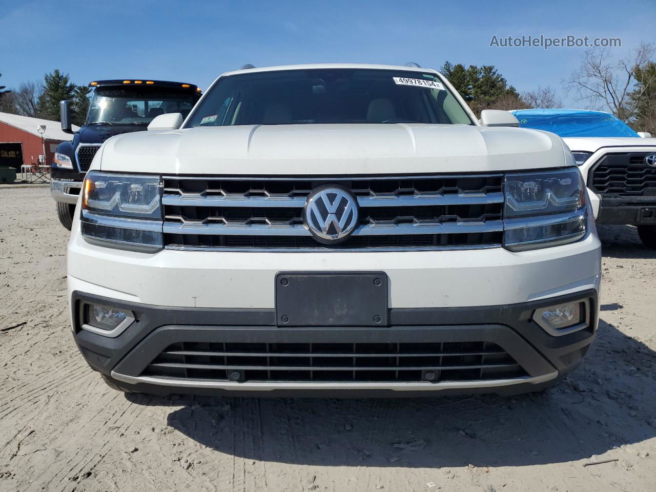 2018 Volkswagen Atlas Sel White vin: 1V2MR2CAXJC534709