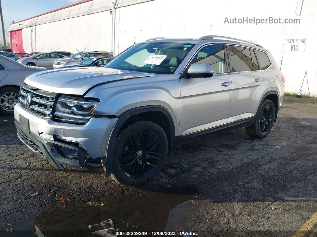 2018 Volkswagen Atlas 3.6l V6 Sel Premium Silver vin: 1V2NR2CA0JC570672