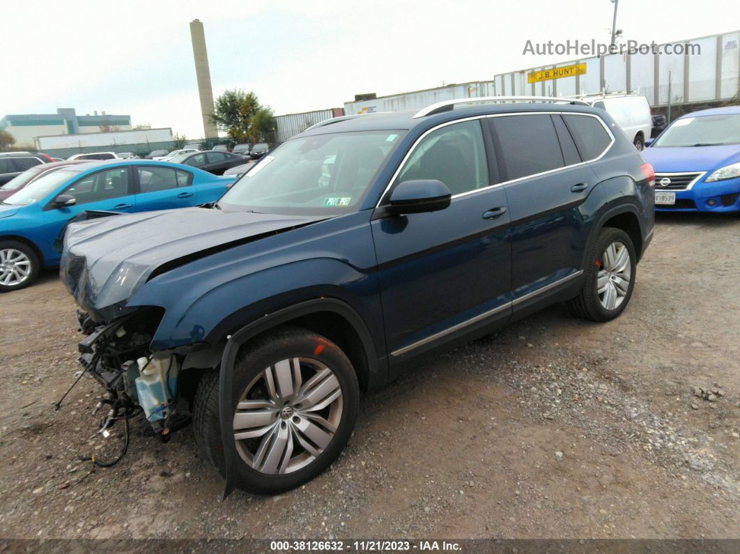 2018 Volkswagen Atlas 3.6l V6 Sel Premium Blue vin: 1V2NR2CA0JC585978