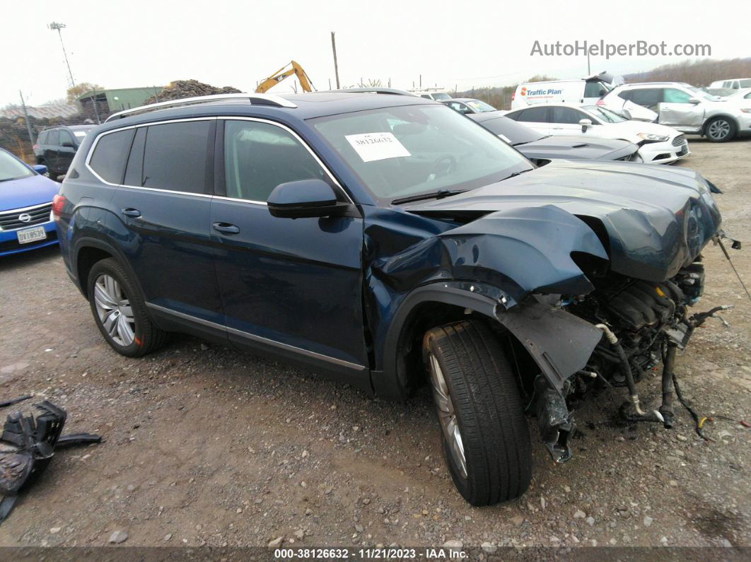 2018 Volkswagen Atlas 3.6l V6 Sel Premium Blue vin: 1V2NR2CA0JC585978