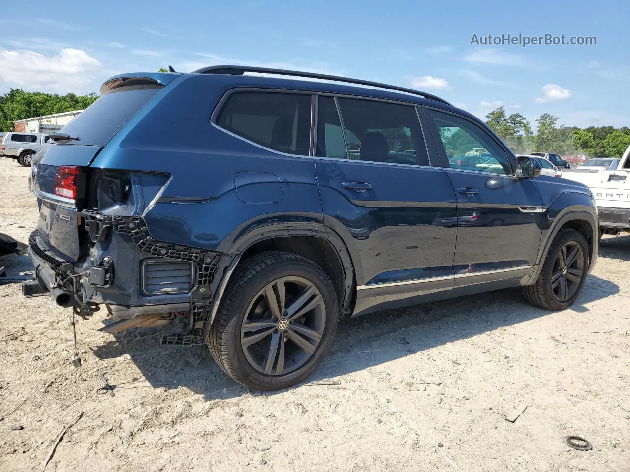 2021 Volkswagen Atlas Se Blue vin: 1V2NR2CA3MC531434