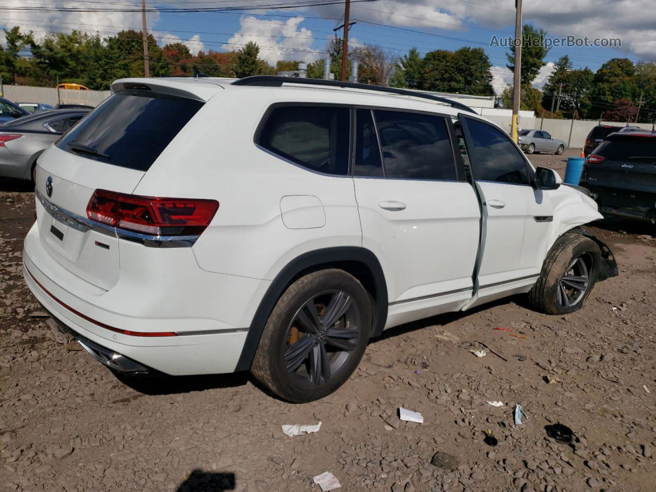 2021 Volkswagen Atlas Se Белый vin: 1V2NR2CA3MC604043