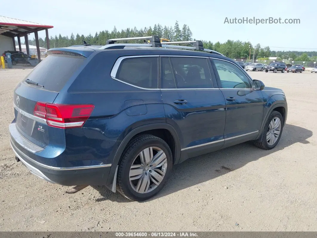 2018 Volkswagen Atlas 3.6l V6 Sel Premium Blue vin: 1V2NR2CA6JC566822