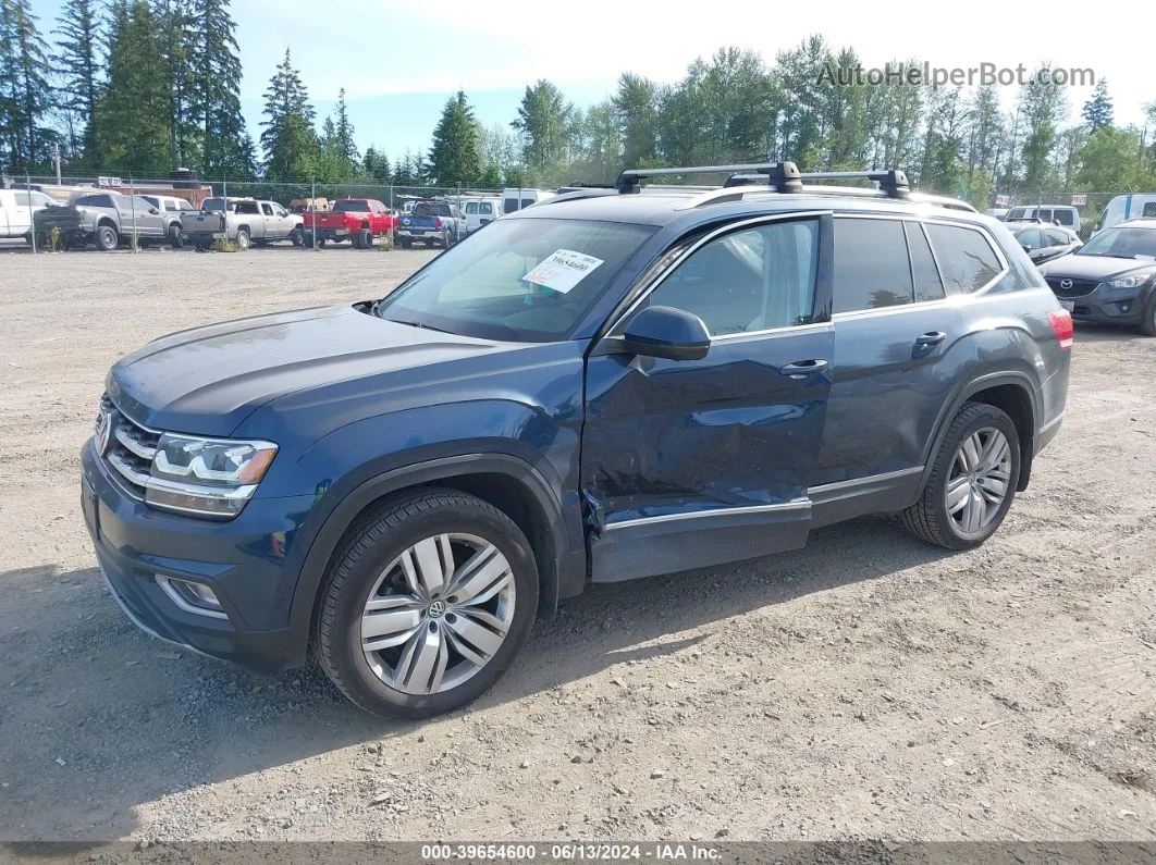 2018 Volkswagen Atlas 3.6l V6 Sel Premium Blue vin: 1V2NR2CA6JC566822