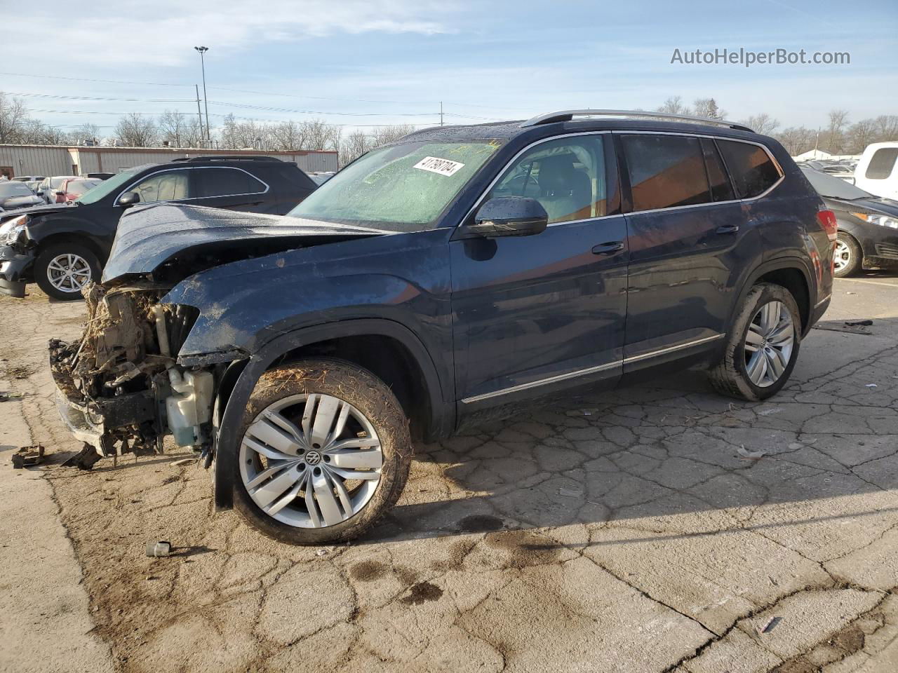 2018 Volkswagen Atlas Sel Premium Blue vin: 1V2NR2CA8JC593052