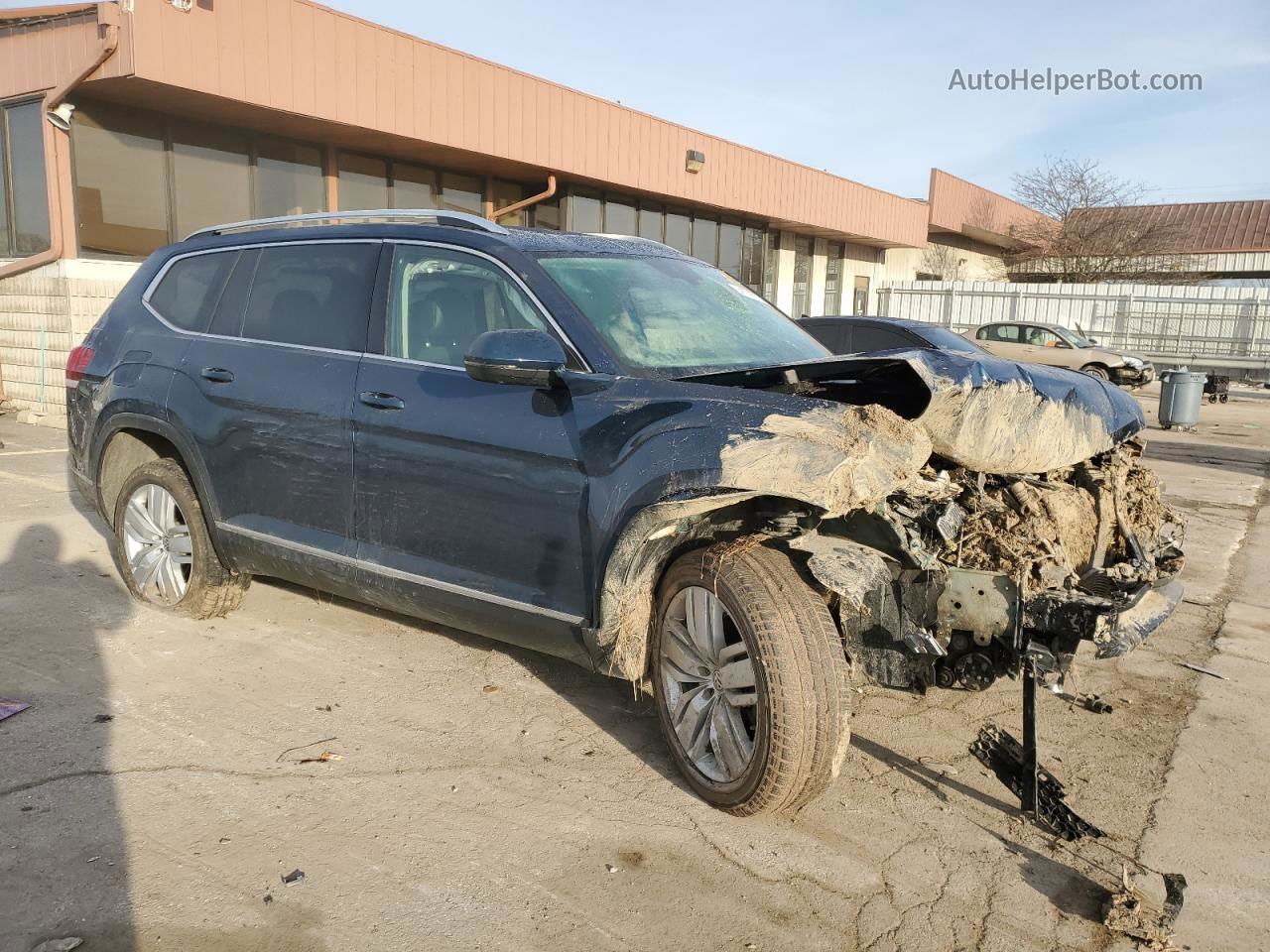 2018 Volkswagen Atlas Sel Premium Синий vin: 1V2NR2CA8JC593052