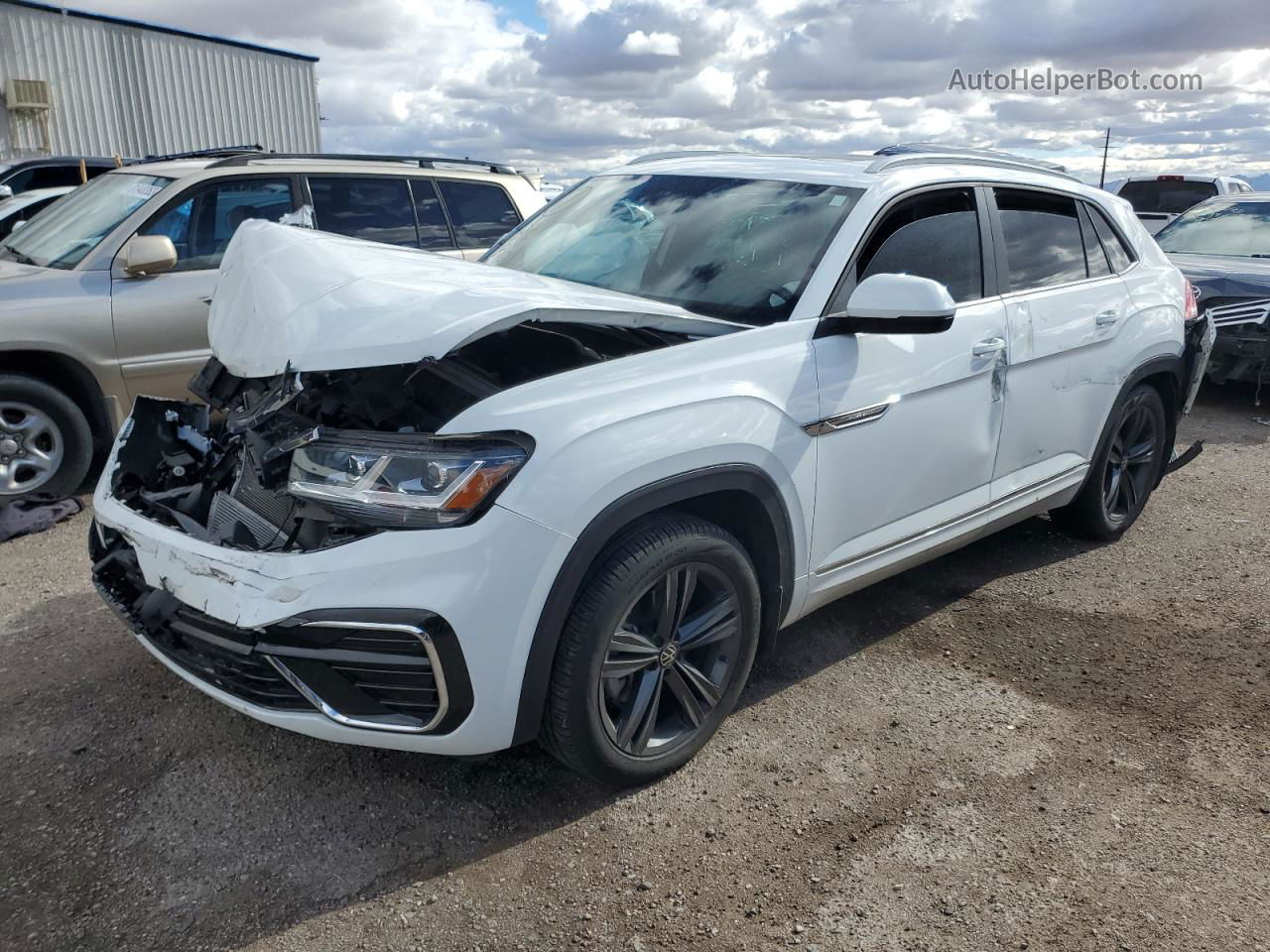 2021 Volkswagen Atlas Cross Sport Se White vin: 1V2PE2CA0MC240409