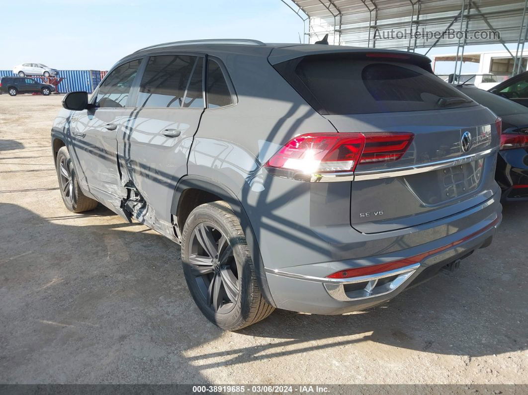 2021 Volkswagen Atlas Cross Sport 3.6l V6 Se W/technology R-line Gray vin: 1V2PE2CA3MC204424