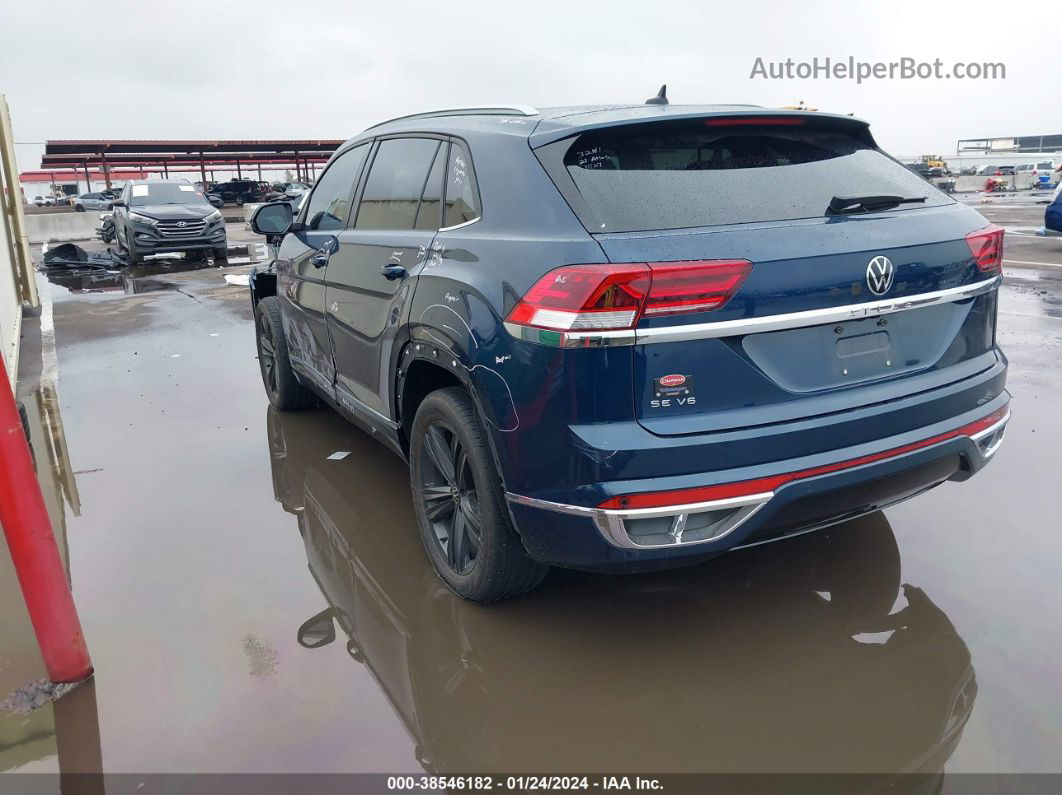 2021 Volkswagen Atlas Cross Sport 3.6l V6 Se W/technology R-line Синий vin: 1V2PE2CA5MC235951