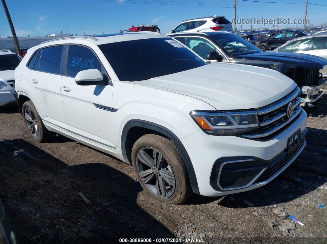 2021 Volkswagen Atlas Cross Sport 3.6l V6 Se W/technology R-line White vin: 1V2PE2CA9MC226122