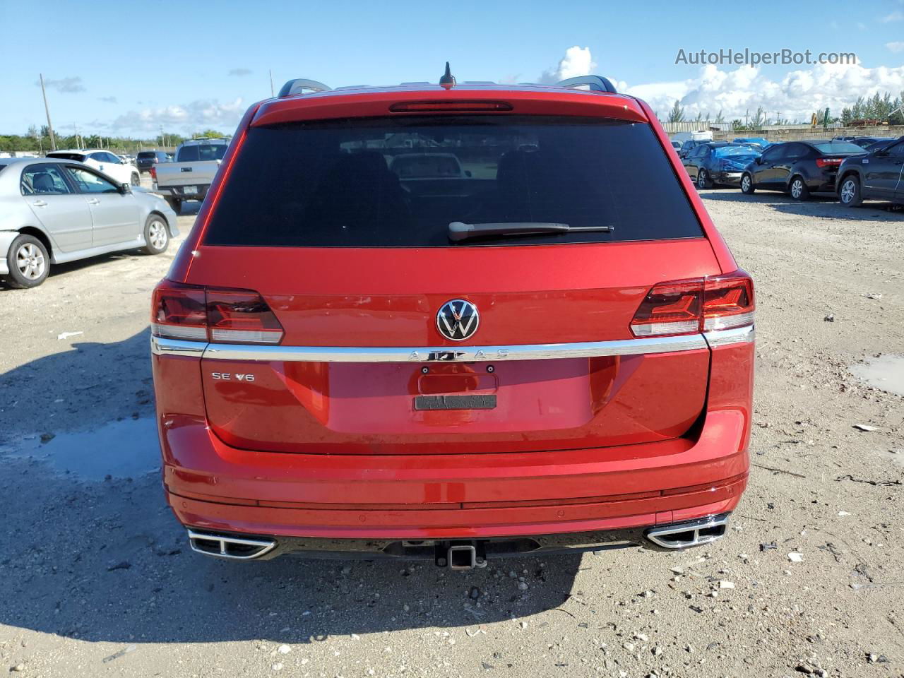 2021 Volkswagen Atlas Se Red vin: 1V2PR2CA3MC565348