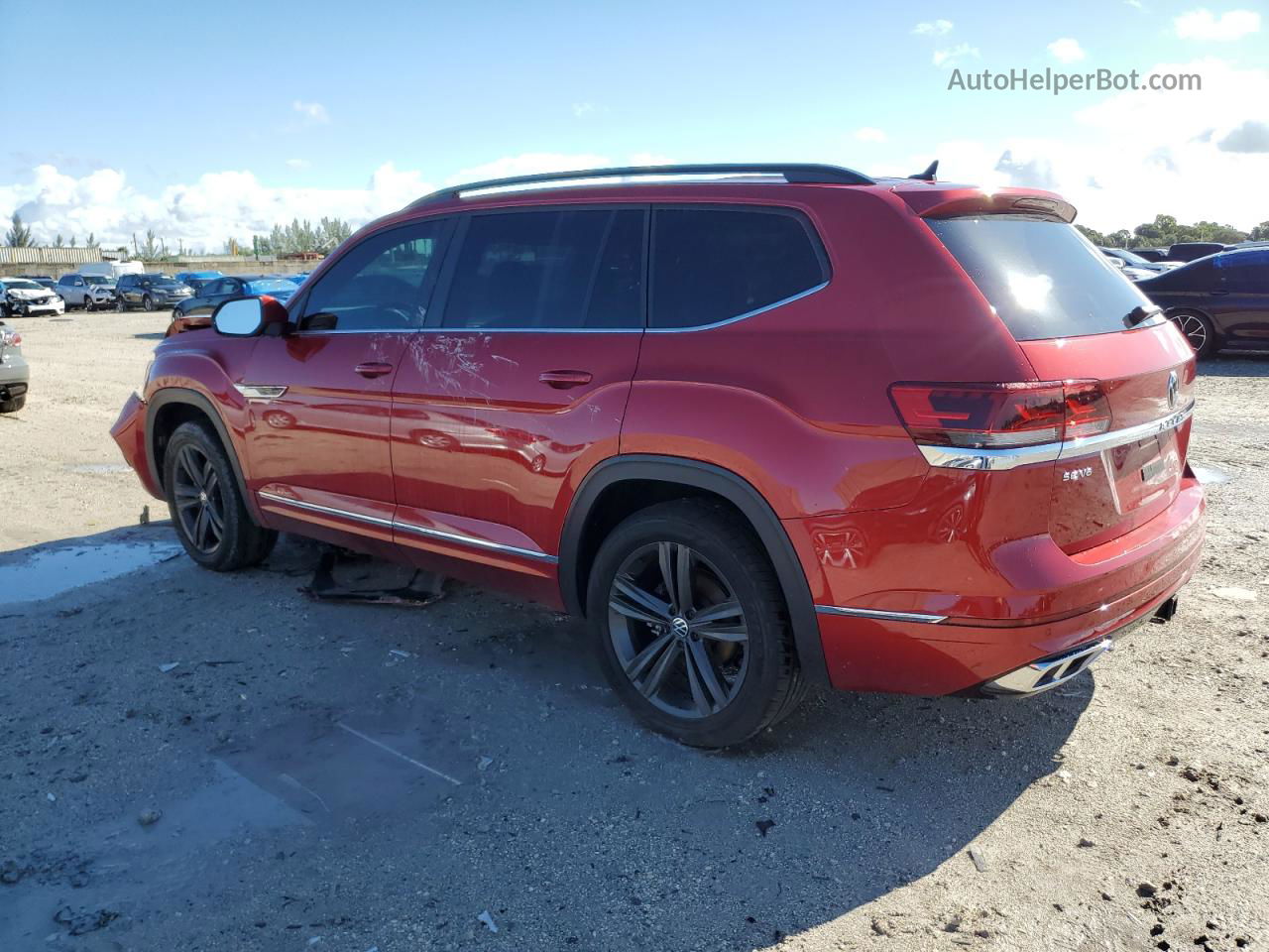 2021 Volkswagen Atlas Se Красный vin: 1V2PR2CA3MC565348