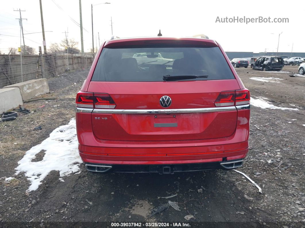 2021 Volkswagen Atlas Se Red vin: 1V2PR2CA9MC511522