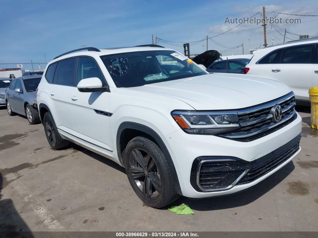 2021 Volkswagen Atlas 3.6l V6 Se W/technology R-line White vin: 1V2PR2CAXMC563225