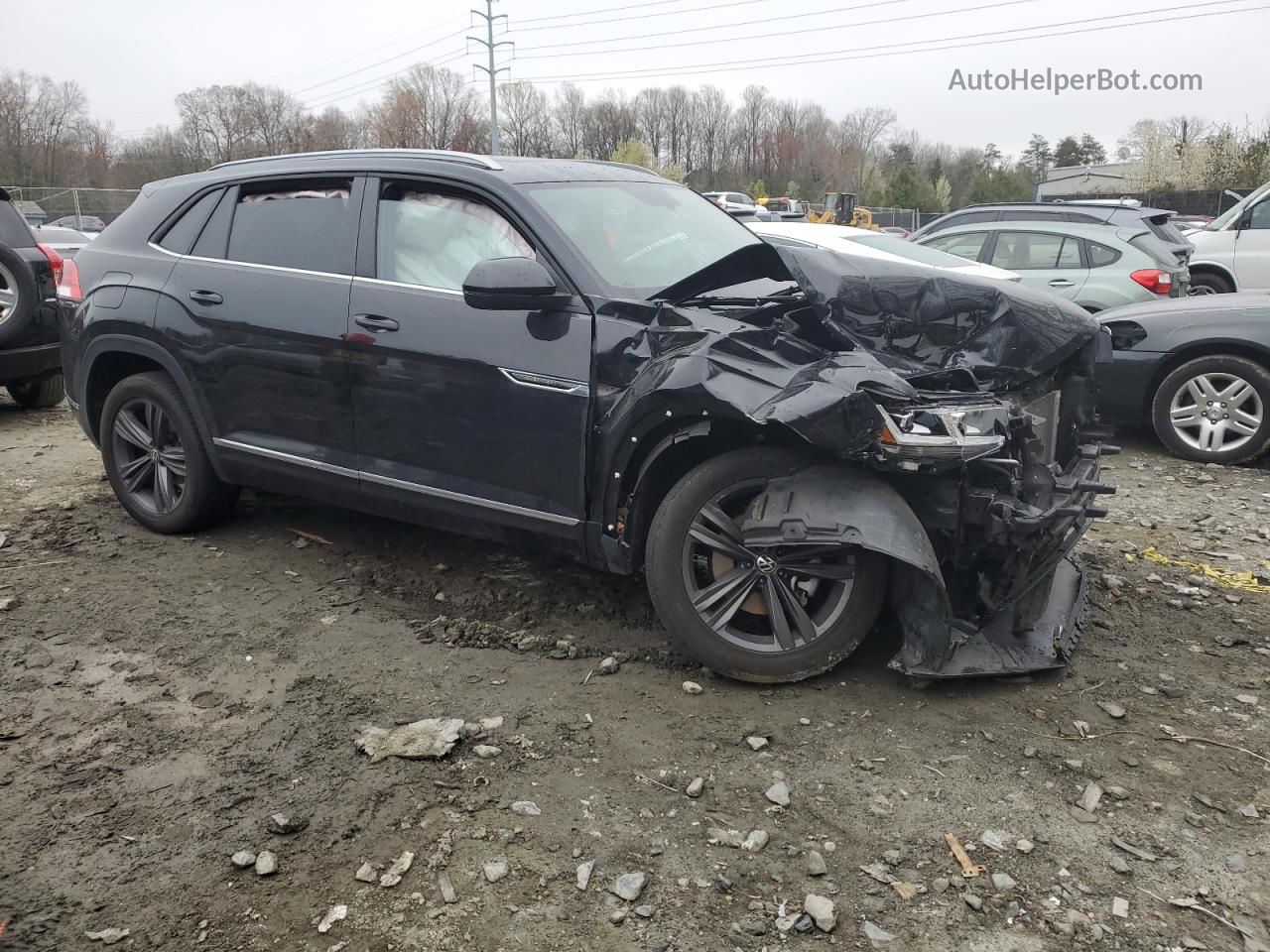 2021 Volkswagen Atlas Cross Sport Se Черный vin: 1V2RE2CA4MC233164