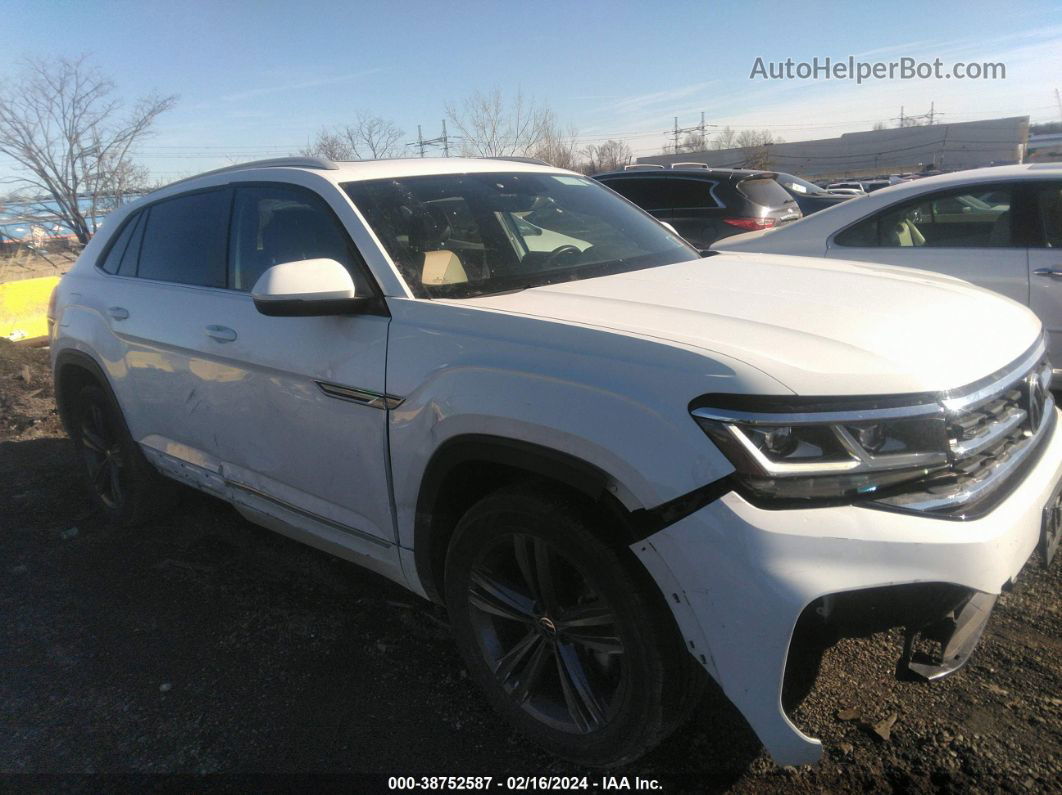 2021 Volkswagen Atlas Cross Sport 3.6l V6 Se W/technology R-line White vin: 1V2RE2CA9MC218904