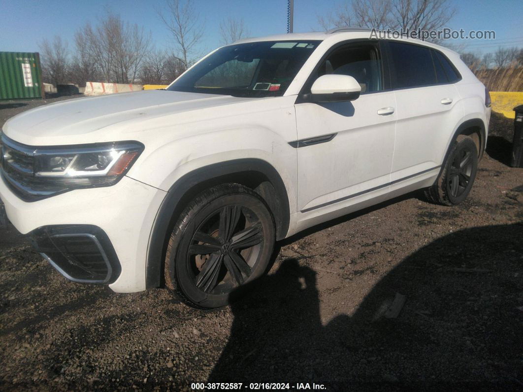 2021 Volkswagen Atlas Cross Sport 3.6l V6 Se W/technology R-line White vin: 1V2RE2CA9MC218904