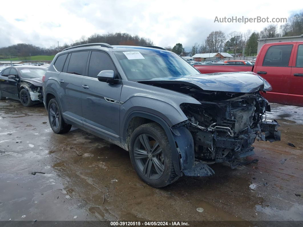 2021 Volkswagen Atlas 3.6l V6 Se W/technology R-line Gray vin: 1V2RR2CA1MC522006